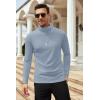 imageCOOFANDY Mens Slim Fit Basic Turtleneck Long Sleeve Lightweight Pullover Sweaters Casual Knitted TopsGray Blue