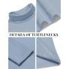 imageCOOFANDY Mens Slim Fit Basic Turtleneck Long Sleeve Lightweight Pullover Sweaters Casual Knitted TopsGray Blue