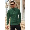imageCOOFANDY Mens Slim Fit Basic Turtleneck Long Sleeve Lightweight Pullover Sweaters Casual Knitted TopsGreen