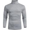 imageCOOFANDY Mens Slim Fit Basic Turtleneck Long Sleeve Lightweight Pullover Sweaters Casual Knitted TopsGrey