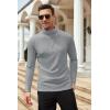 imageCOOFANDY Mens Slim Fit Basic Turtleneck Long Sleeve Lightweight Pullover Sweaters Casual Knitted TopsGrey