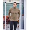imageCOOFANDY Mens Slim Fit Basic Turtleneck Long Sleeve Lightweight Pullover Sweaters Casual Knitted TopsKhaki