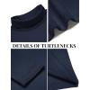 imageCOOFANDY Mens Slim Fit Basic Turtleneck Long Sleeve Lightweight Pullover Sweaters Casual Knitted TopsNavy