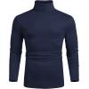 imageCOOFANDY Mens Slim Fit Basic Turtleneck Long Sleeve Lightweight Pullover Sweaters Casual Knitted TopsNavy