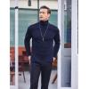 imageCOOFANDY Mens Slim Fit Basic Turtleneck Long Sleeve Lightweight Pullover Sweaters Casual Knitted TopsNavy