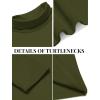 imageCOOFANDY Mens Slim Fit Basic Turtleneck Long Sleeve Lightweight Pullover Sweaters Casual Knitted TopsOlive Green