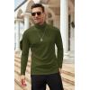 imageCOOFANDY Mens Slim Fit Basic Turtleneck Long Sleeve Lightweight Pullover Sweaters Casual Knitted TopsOlive Green