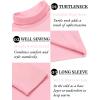imageCOOFANDY Mens Slim Fit Basic Turtleneck Long Sleeve Lightweight Pullover Sweaters Casual Knitted TopsPink