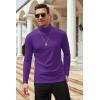 imageCOOFANDY Mens Slim Fit Basic Turtleneck Long Sleeve Lightweight Pullover Sweaters Casual Knitted TopsPurple