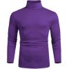 imageCOOFANDY Mens Slim Fit Basic Turtleneck Long Sleeve Lightweight Pullover Sweaters Casual Knitted TopsPurple