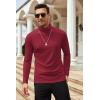 imageCOOFANDY Mens Slim Fit Basic Turtleneck Long Sleeve Lightweight Pullover Sweaters Casual Knitted TopsRed