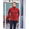 imageCOOFANDY Mens Slim Fit Basic Turtleneck Long Sleeve Lightweight Pullover Sweaters Casual Knitted TopsRed