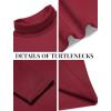 imageCOOFANDY Mens Slim Fit Basic Turtleneck Long Sleeve Lightweight Pullover Sweaters Casual Knitted TopsRed