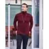 imageCOOFANDY Mens Slim Fit Basic Turtleneck Long Sleeve Lightweight Pullover Sweaters Casual Knitted TopsWine Red