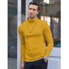 imageCOOFANDY Mens Slim Fit Basic Turtleneck Long Sleeve Lightweight Pullover Sweaters Casual Knitted TopsYellow
