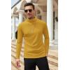 imageCOOFANDY Mens Slim Fit Basic Turtleneck Long Sleeve Lightweight Pullover Sweaters Casual Knitted TopsYellow