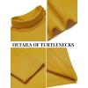 imageCOOFANDY Mens Slim Fit Basic Turtleneck Long Sleeve Lightweight Pullover Sweaters Casual Knitted TopsYellow