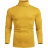 imageCOOFANDY Mens Slim Fit Basic Turtleneck Long Sleeve Lightweight Pullover Sweaters Casual Knitted TopsYellow