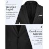 imageCOOFANDY Mens Slim Fit Casual Blazers Lightweight Sport Coats One Button Suit JacketsBlack