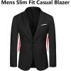 imageCOOFANDY Mens Slim Fit Casual Blazers Lightweight Sport Coats One Button Suit JacketsBlack