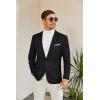 imageCOOFANDY Mens Slim Fit Casual Blazers Lightweight Sport Coats One Button Suit JacketsBlack