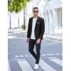 imageCOOFANDY Mens Slim Fit Casual Blazers Lightweight Sport Coats One Button Suit JacketsBlack