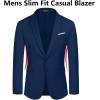 imageCOOFANDY Mens Slim Fit Casual Blazers Lightweight Sport Coats One Button Suit JacketsBlue