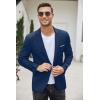 imageCOOFANDY Mens Slim Fit Casual Blazers Lightweight Sport Coats One Button Suit JacketsBlue