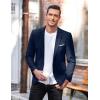 imageCOOFANDY Mens Slim Fit Casual Blazers Lightweight Sport Coats One Button Suit JacketsDark Blue