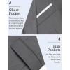 imageCOOFANDY Mens Slim Fit Casual Blazers Lightweight Sport Coats One Button Suit JacketsDark Charcoal
