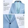 imageCOOFANDY Mens Slim Fit Casual Blazers Lightweight Sport Coats One Button Suit JacketsLight Blue