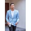 imageCOOFANDY Mens Slim Fit Casual Blazers Lightweight Sport Coats One Button Suit JacketsLight Blue