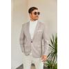 imageCOOFANDY Mens Slim Fit Casual Blazers Lightweight Sport Coats One Button Suit JacketsLight Grey