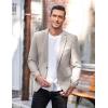imageCOOFANDY Mens Slim Fit Casual Blazers Lightweight Sport Coats One Button Suit JacketsLight Grey