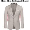 imageCOOFANDY Mens Slim Fit Casual Blazers Lightweight Sport Coats One Button Suit JacketsLight Grey