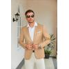 imageCOOFANDY Mens Slim Fit Casual Blazers Lightweight Sport Coats One Button Suit JacketsLight Khaki