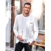 imageCOOFANDY Mens Slim Fit Casual Blazers Lightweight Sport Coats One Button Suit JacketsWhite