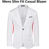 imageCOOFANDY Mens Slim Fit Casual Blazers Lightweight Sport Coats One Button Suit JacketsWhite