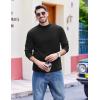 imageCOOFANDY Mens Slim Fit Mock Turtleneck T Shirt Casual Basic Knitted Long Sleeve Pullover SweaterBlack