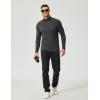 imageCOOFANDY Mens Slim Fit Mock Turtleneck T Shirt Casual Basic Knitted Long Sleeve Pullover SweaterDark Grey