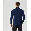 imageCOOFANDY Mens Slim Fit Mock Turtleneck T Shirt Casual Basic Knitted Long Sleeve Pullover SweaterNavy Blue