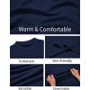 imageCOOFANDY Mens Slim Fit Mock Turtleneck T Shirt Casual Basic Knitted Long Sleeve Pullover SweaterNavy Blue