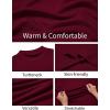 imageCOOFANDY Mens Slim Fit Mock Turtleneck T Shirt Casual Basic Knitted Long Sleeve Pullover SweaterWine Red