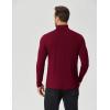 imageCOOFANDY Mens Slim Fit Mock Turtleneck T Shirt Casual Basic Knitted Long Sleeve Pullover SweaterWine Red