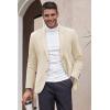 imageCOOFANDY Mens Smart Wash Blazer Regular Fit Cotton Sport Coat Casual Suit JacketBeige