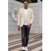 imageCOOFANDY Mens Smart Wash Blazer Regular Fit Cotton Sport Coat Casual Suit JacketBeige