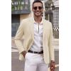imageCOOFANDY Mens Smart Wash Blazer Regular Fit Cotton Sport Coat Casual Suit JacketBeige