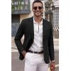 imageCOOFANDY Mens Smart Wash Blazer Regular Fit Cotton Sport Coat Casual Suit JacketBlack