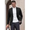 imageCOOFANDY Mens Smart Wash Blazer Regular Fit Cotton Sport Coat Casual Suit JacketBlack