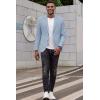 imageCOOFANDY Mens Smart Wash Blazer Regular Fit Cotton Sport Coat Casual Suit JacketBlue